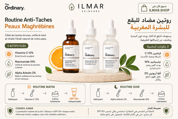 Routine anti-taches : les actifs The Ordinary pour les peaux maghrébines
