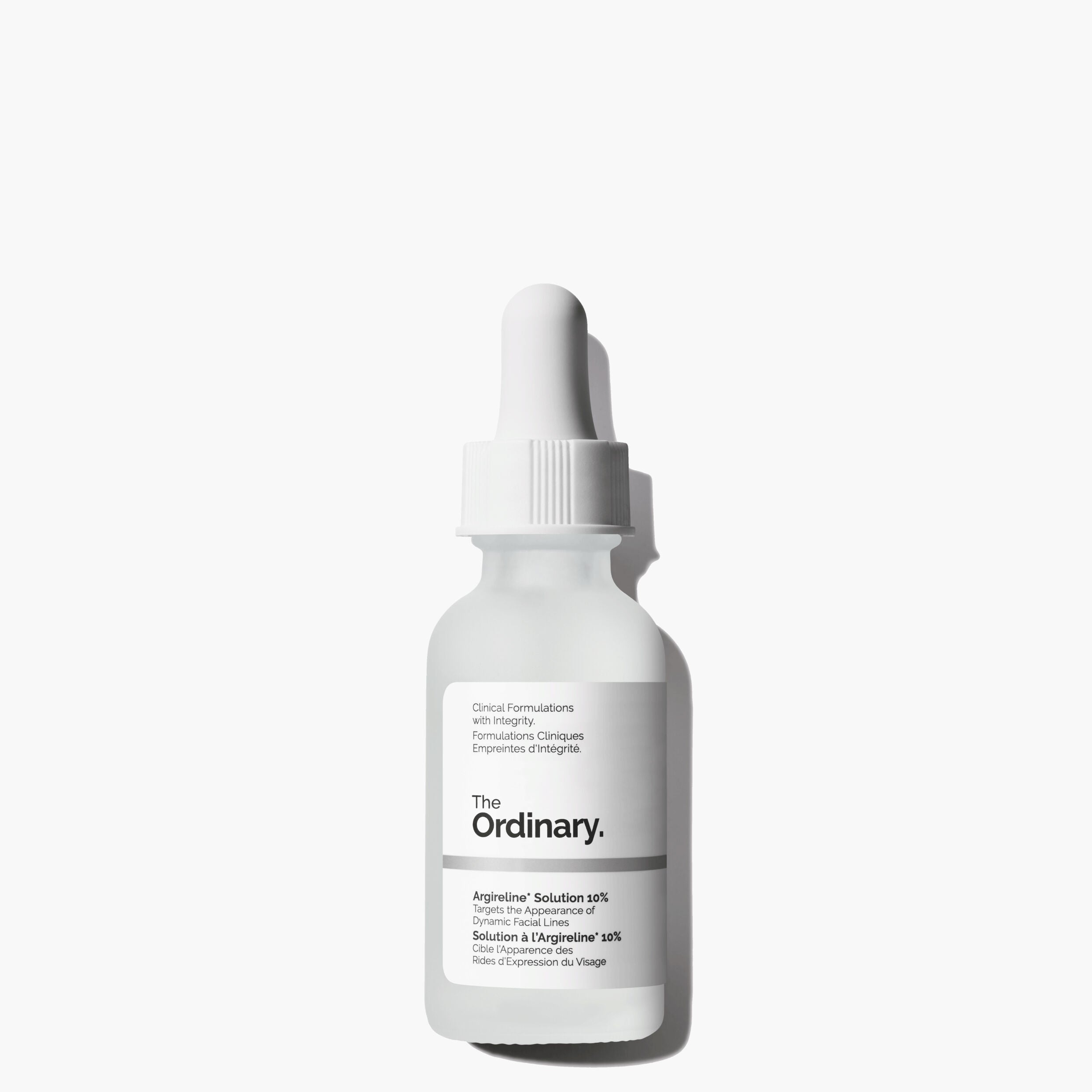 Solution Argireline 10% The Ordinary 30ml – peptide anti-rides contour des yeux, fond blanc
