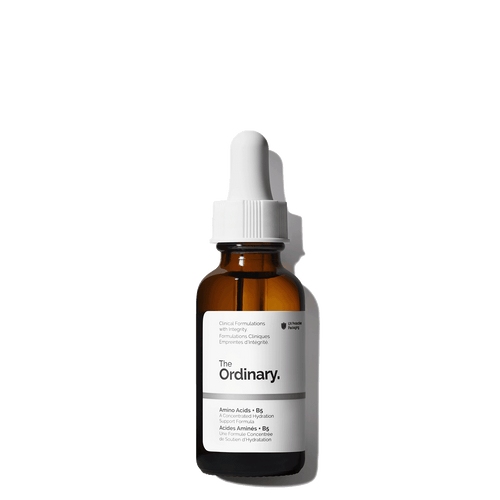 Sérum Acides Aminés + B5 The Ordinary 30ml – hydratation et réparation barrière cutanée, fond blanc