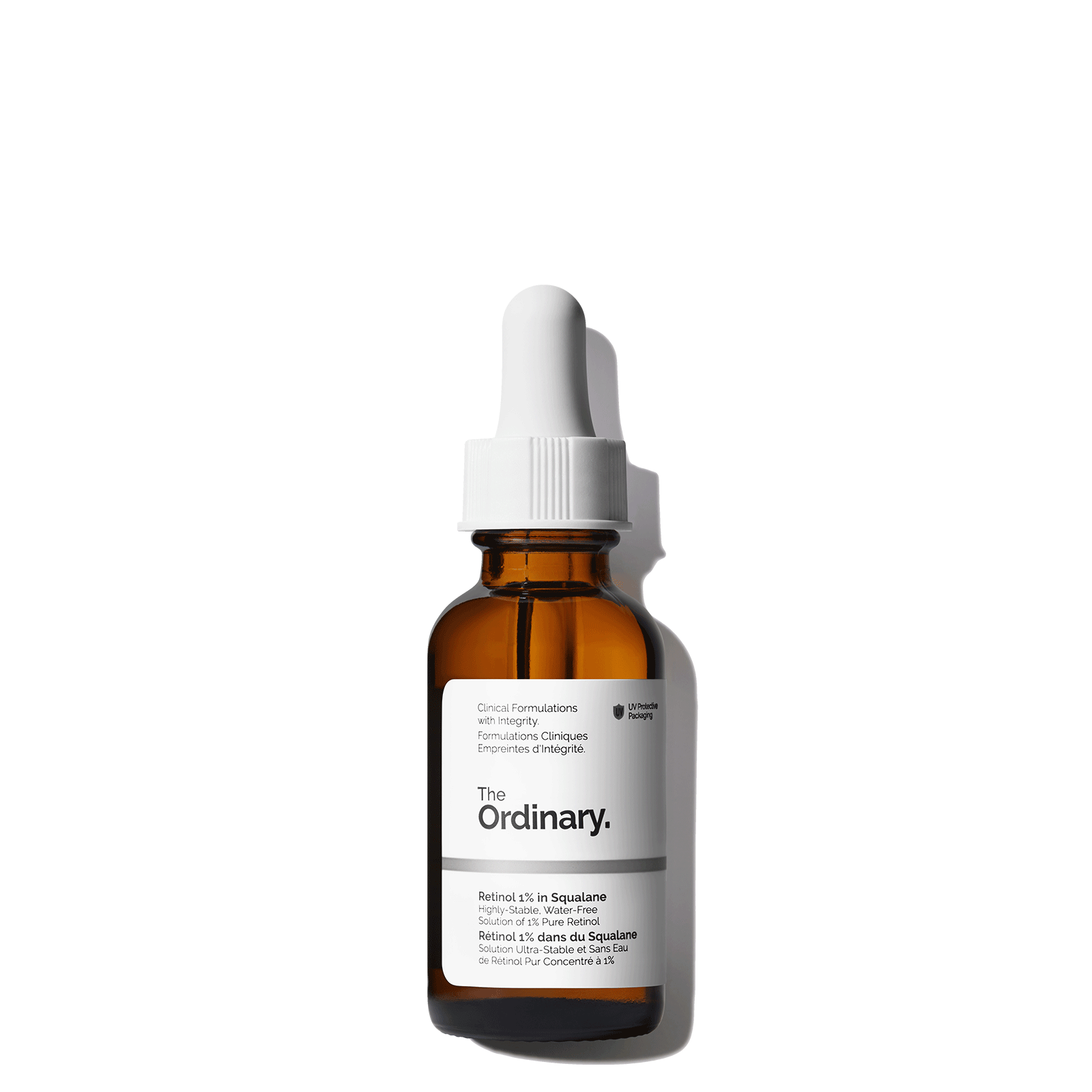 Rétinol 1% dans Squalane The Ordinary 30ml – anti-âge formule avancée, fond blanc